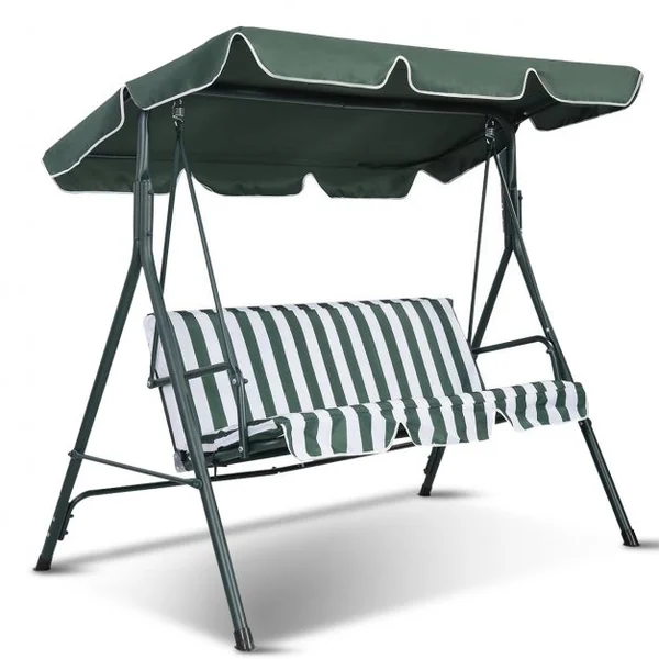 Toile de Rechange pour Balancelle Balançoire Auvent pour Balancelle Imperméable en Polyester, 191x132cm, Vert