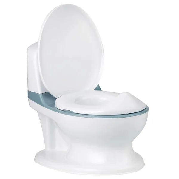 Toilette Enfant en PP Pot pour Bébé Toilette de Simulation Charge Max.30KG Bleu