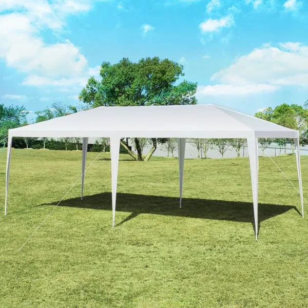 Tonnelle de Jardin Pliant 3 m x 6 m Tente de Réception Dessus Imperméable Recouverte de Tissu PE pour Fêtes Commercial