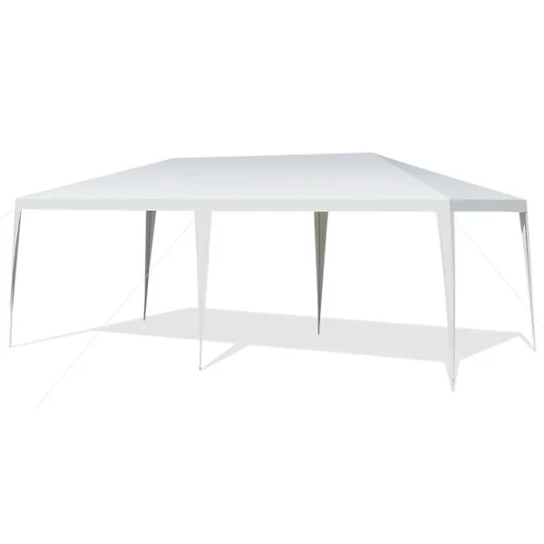 Tonnelle de Jardin Pliant 3 m x 6 m Tente de Réception Dessus Imperméable Recouverte de Tissu PE pour Fêtes Commercial