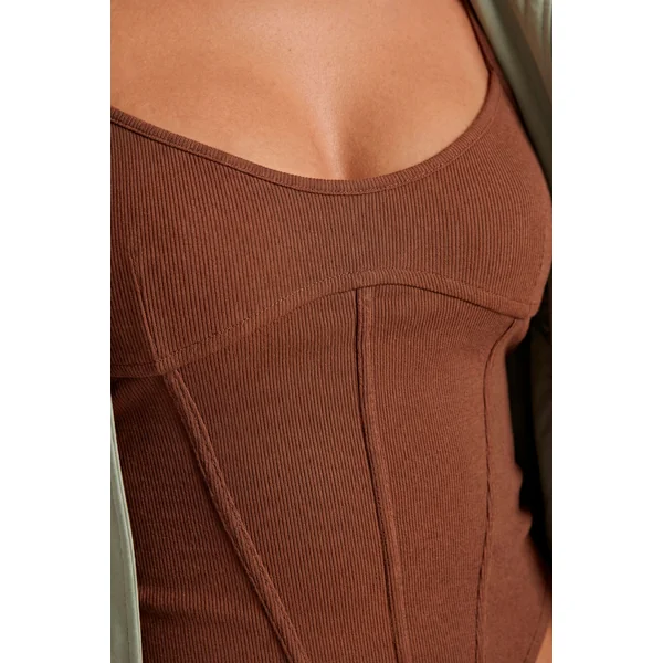 Top Corset Bandage À Bretelles