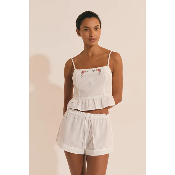 Top de pyjama en coton