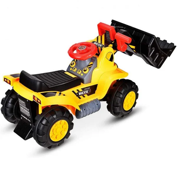 Tracteur pour Enfant, Pelleteuse Manuelle Vocal de Quatre Pneus pour Enfant Jouet