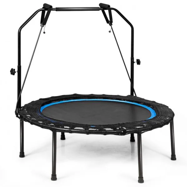 Trampoline de Fitness/Gymnastique Ø102cm avec Bande de Résistance et Poignée Réglable sur 3 Positions Charge Max.120kg