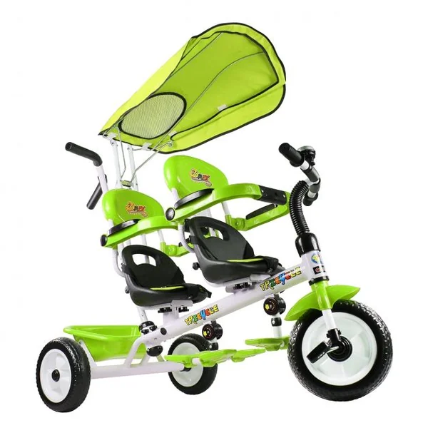 Tricycle Evolutif avec 3 Roues 2 Places pour Bébé de 18 Mois à 36 Mois Rouge