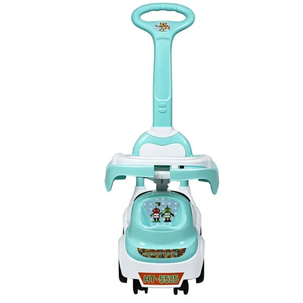 Trotteur 3 en 1 pour Enfants de 18 à 72 Mois Pour Apprendre à Marcher Boîte à Musique 6 Roulettes 52x36x88cm Vert