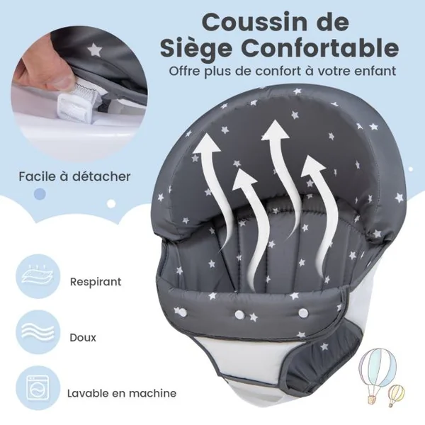 Trotteur Bébé Evolutif avec 3 Hauteur Réglable pour 6-36 Mois Rose