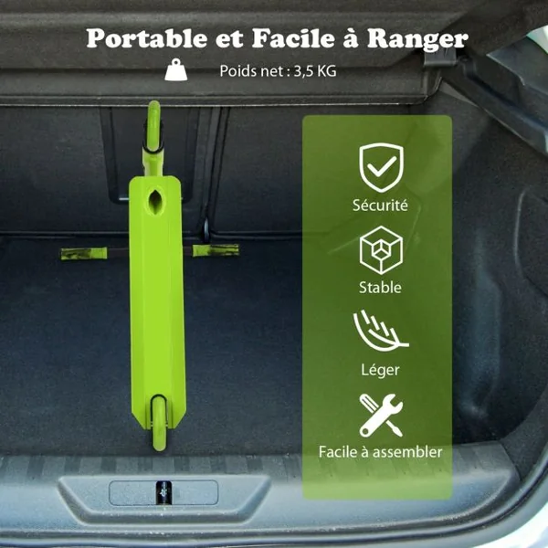 Trottinette Enfants 2 Roues Système de Compression HIC Roulements ABEC-9 Plateforme en Aluminium 7 Ans Charge 100KG Vert