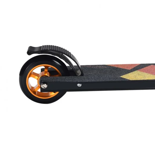 Trottinette Freestyle en Aluminium avec Roues en PU à 360° Frein Arrière et Guidon Antidéparant Support Jusqu'à 100KG Noir
