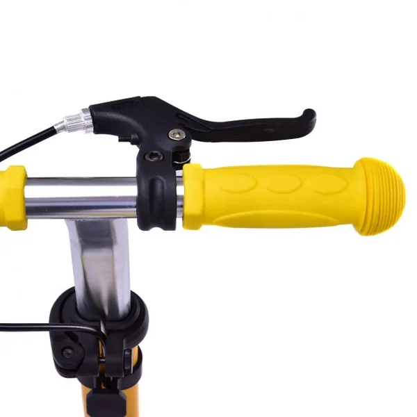 Trottinette Pliable pour Enfant Trottinette avec 4 roues Flash Lumineuses en Alliage Alu et PP, 82x31x72-84cm, Jaune