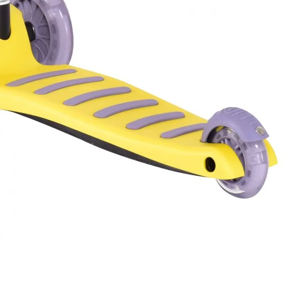 Trottinette pour Enfant Trottinette à 3 Roues Flash Lumineuses Capacité 20kg en Alliage alu & PP, 55x24x60-77cm, Jaune