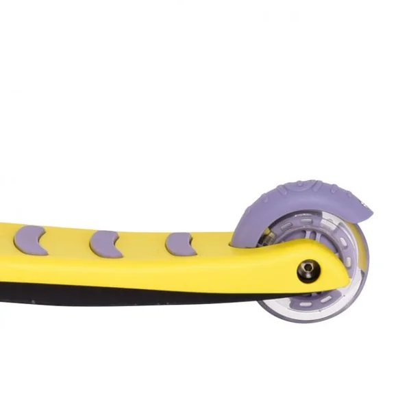 Trottinette pour Enfant Trottinette à 3 Roues Flash Lumineuses Capacité 20kg en Alliage alu & PP, 55x24x60-77cm, Jaune