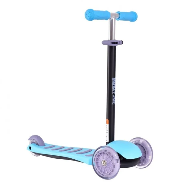 Trottinette pour Enfant à 3 Roues Flash Lumineuses Capacité 20kg en Alliage d’Aluminium et PP, 55x24x60-77cm, Rouge
