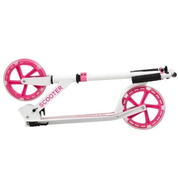 Trottinette Sport avec Plateau en Aluminium Poignée Ajustable pour les Enfants de 10 ans et plus Rose