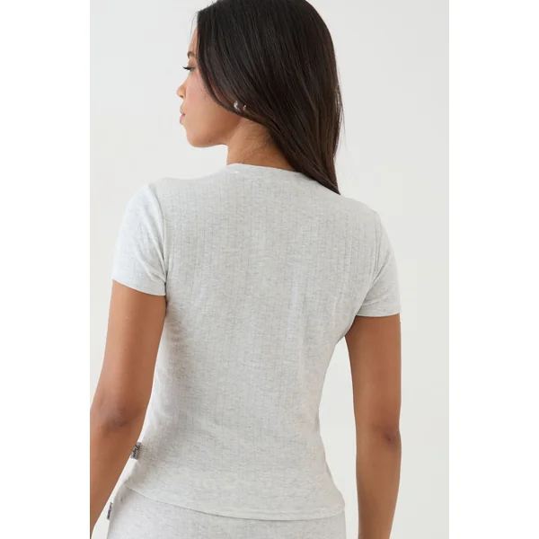 T-shirt Ajusté En Maille Ajourée Dsgn Studio