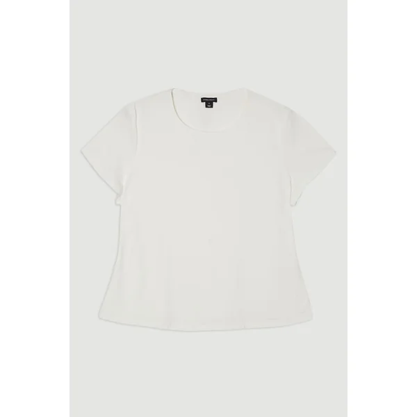 T-Shirt en Coton Stretch Grande Taille