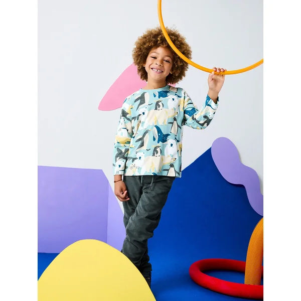 T-shirt imprimé animaux arctiques pour garçon - Soins Bébé Naturels & Produits Maman Après Naissance