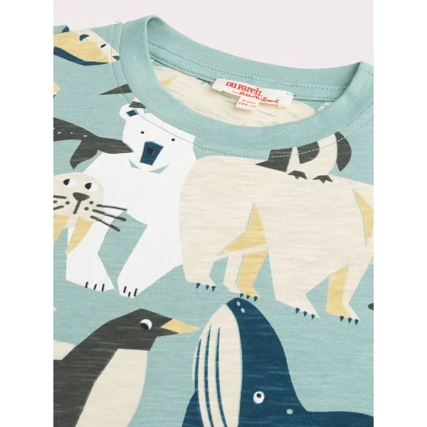 T-shirt imprimé animaux arctiques pour garçon - Soins Bébé Naturels & Produits Maman Après Naissance