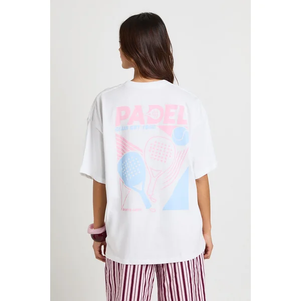 T-shirt Imprimé Padel Devant Et Dos