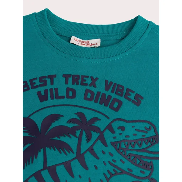T-shirt manches courtes tye & dye animation dinosaure - Soins Bébé Naturels & Produits Maman Après Naissance
