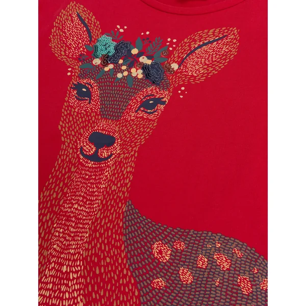 T-shirt manches longues animation biche pour fille - Soins Bébé Naturels & Produits Maman Après Naissance