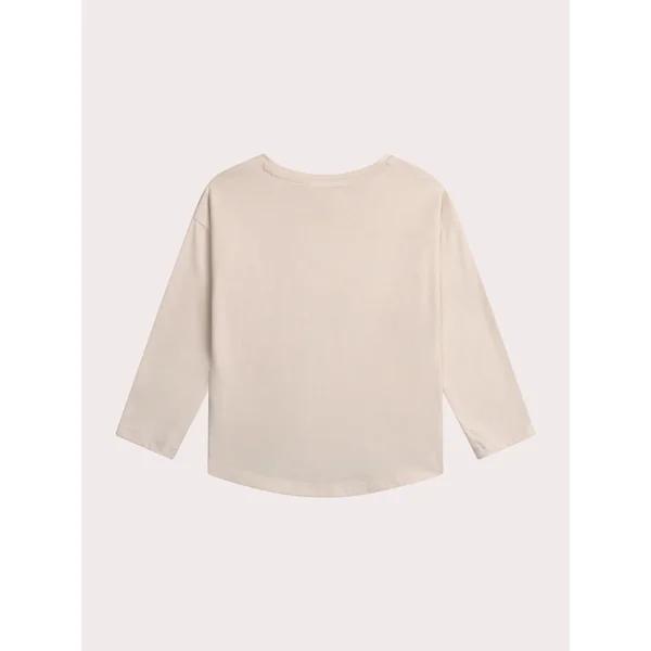 T-shirt manches longues écru avec animation renard à sequins - Soins Bébé Naturels & Produits Maman Après Naissance