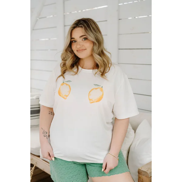 T-shirt oversize fruité - citron