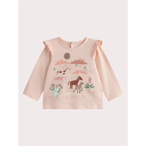 T-shirt rose pastel pour bébé fille - Soins Bébé Naturels & Produits Maman Après Naissance