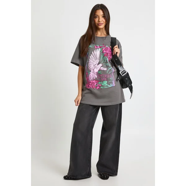 T-SHIRT SURDIMENSIONNÉ IMPRIMÉ FLEETWOOD MAC BIRD LICENSE