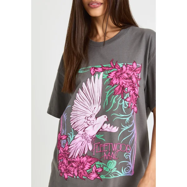 T-SHIRT SURDIMENSIONNÉ IMPRIMÉ FLEETWOOD MAC BIRD LICENSE
