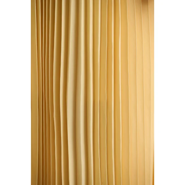 Tulip | Robe longue plissée jaune citron à col montant