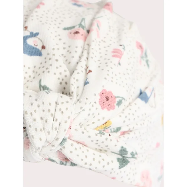 Turban imprimé pour bébé fille - Soins Bébé Naturels & Produits Maman Après Naissance