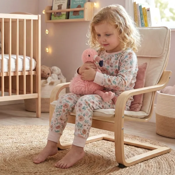 Ultra-soft pink flamingo plush for children