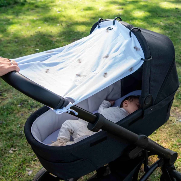 Universal pushchair and car seat sunshade upf 50+ feather