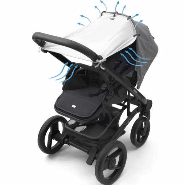 Universal sunshade for pushchair and car seat UPF50+