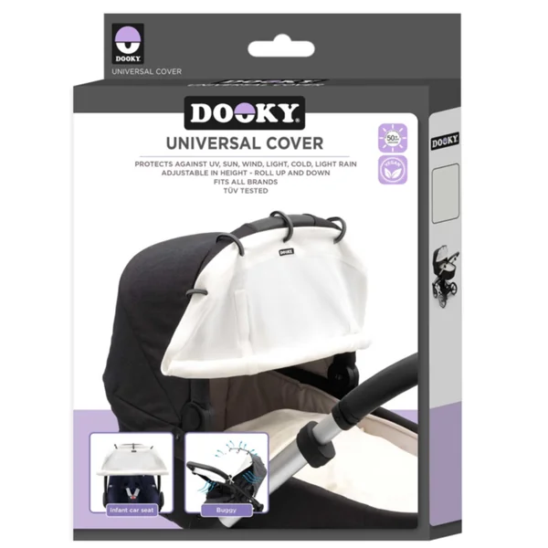 Universal sunshade for pushchair and car seat UPF50+
