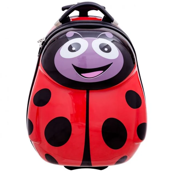 Valise enfant + sac à dos lot de 2 pc bagage à main avec roulettes en Motif Animaux coccinelle