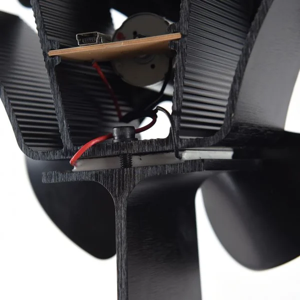 Ventilateur pour Poêle 4 pales Silencieux Éco Ventilateur chaleur pour poêles à bois et cheminées.