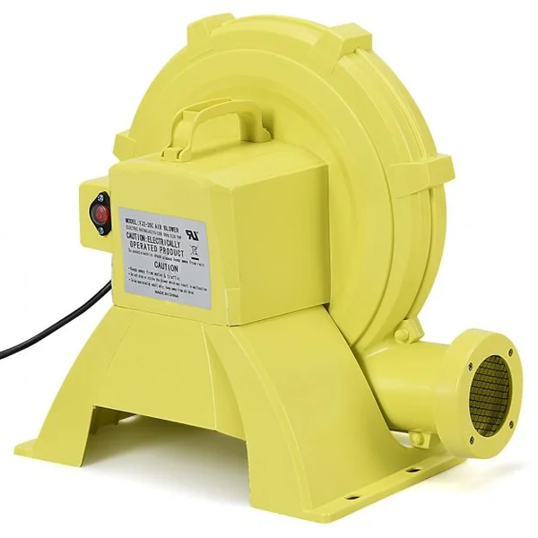 Ventilateur Électrique pour Château Gonflable Barbecue Piscine Pompe Gonflable avec Moteur 680W 220-240V 50Hz Jaune