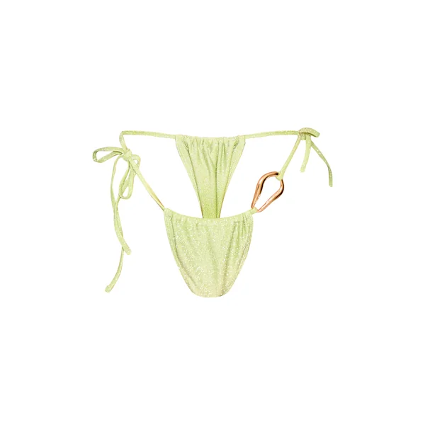 Vert Bas De Bikini À Nouer Sur Les Côtés Avec Détails De Finition Lurex