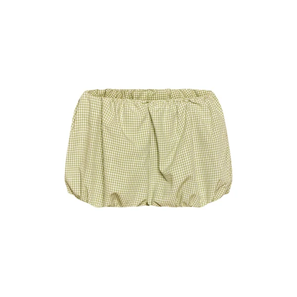 Vert Ensemble Coordonné Short Bouffant Froncé Vichy