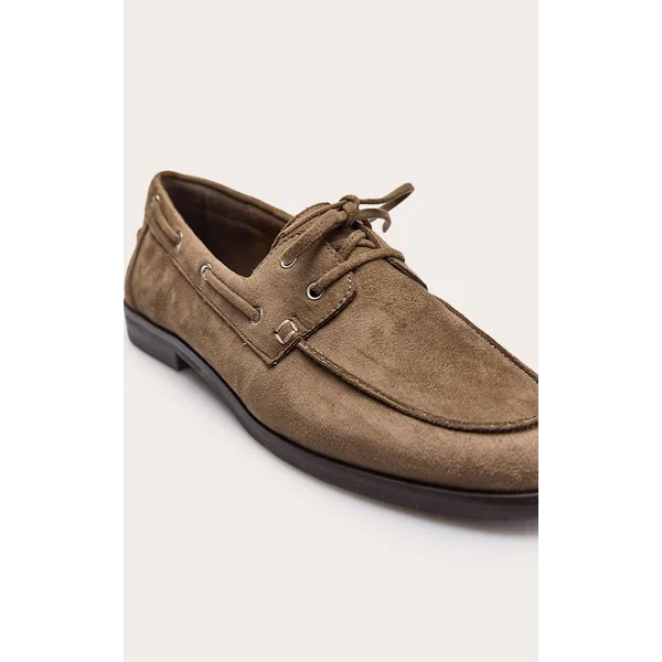 Vert Olive Mocassin Bateau À Détail Pompon En Synthétique
