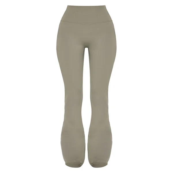 Vert Olive Pantalon De Yoga Évasé Taille Haute Sculptant Petite