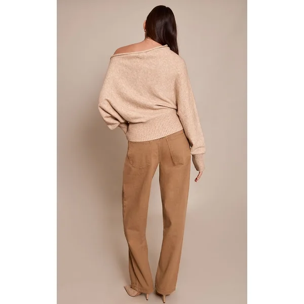 Vert Olive Prettylittlething Jean Boyfriend Taille Mi-haute