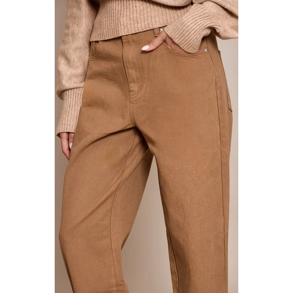 Vert Olive Prettylittlething Jean Boyfriend Taille Mi-haute