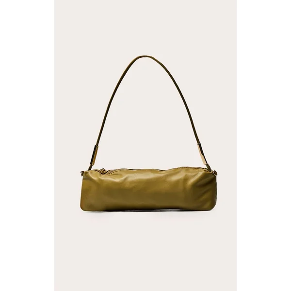Vert Olive Sac À Bandoulière En Synthétiquecuir Souple Avec Détails Dorés