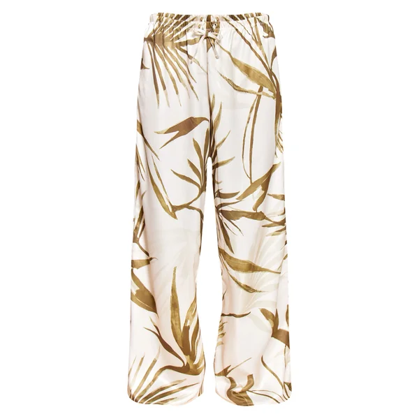 Vert Pantalon Large En Satin