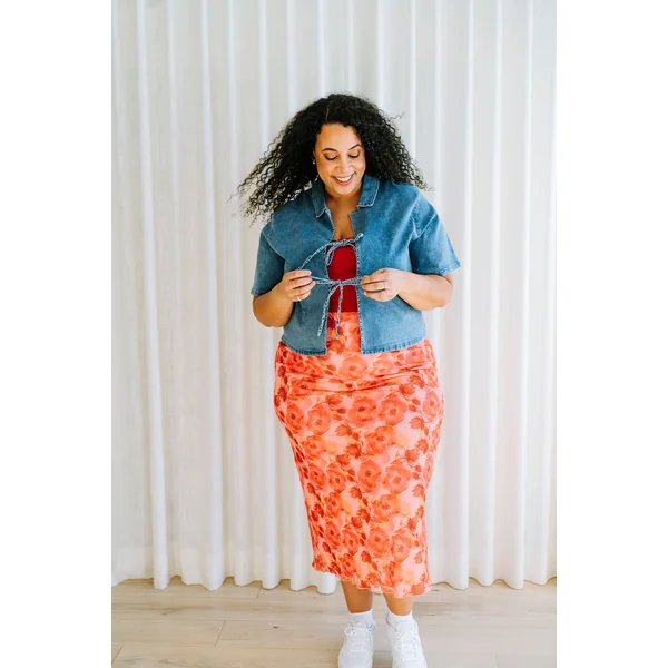 Veste ANAHÉ à boucles - jeans