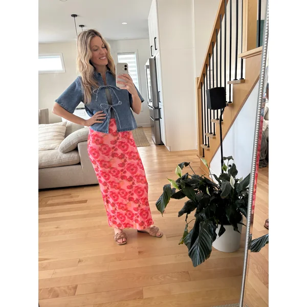 Veste ANAHÉ à boucles - jeans