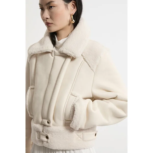 Veste Courte Aviateur en synthétique